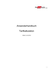 Anwenderhandbuch Tarifkalkulation