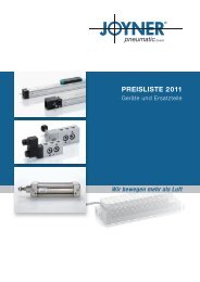 Wir bewegen mehr als Luft PREISLISTE 2011 - JOYNER pneumatic ...