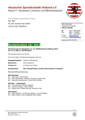Rundschreiben 10/ 2011 - Hessischer Sportakrobatik Verband