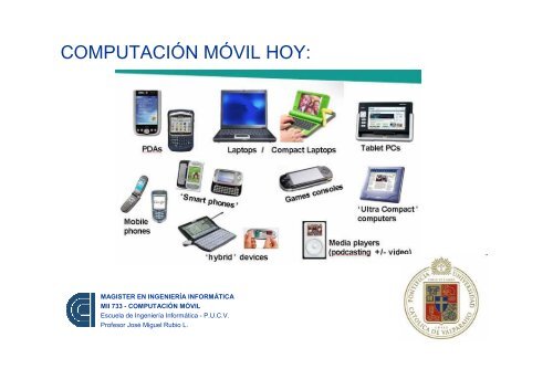 COMPUTACIÃN MÃVIL HOY: - Escuela de IngenierÃ­a InformÃ¡tica