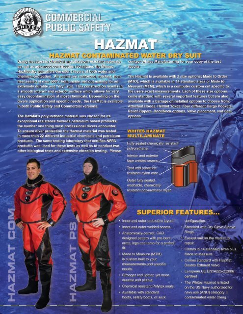 Hazmat Brochure - Whites Diving