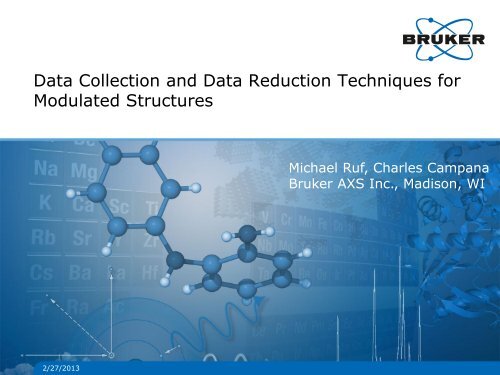 Data Collection and Data Reduction Techniques for ... - Bruker