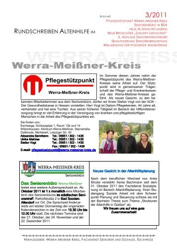 Rundschreiben Altenhilfe 3/2011 - Seniorennetz WMK