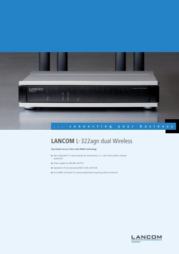 LANCOM L-322 Datasheet (PDF) - 4Gon