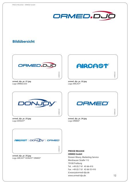 Pressemappe zum DKOU, Oktober 2009 - DJO Global