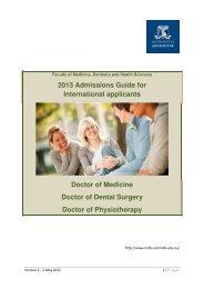 2013 Admissions Guide for International applicants - Melbourne ...