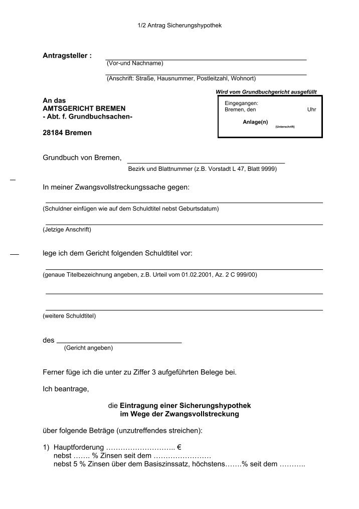 Sicherungshypothek Magazine