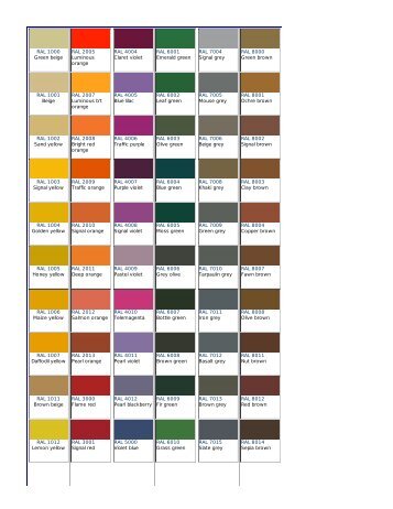 download an example of the colours - Valdi