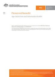 PBA Preserved benefit - PSS