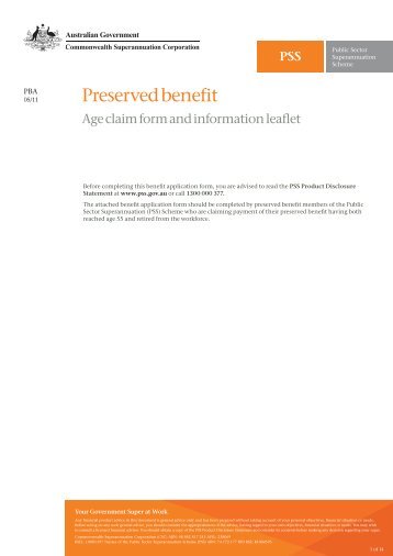 PBA Preserved benefit - PSS