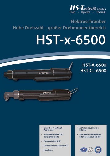 Elektroschrauber Hohe Drehzahl – großer ... - HS-Technik