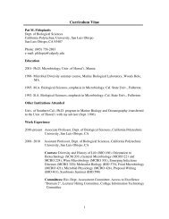 Curriculum Vitae - Cal Poly Center for Coastal Marine Sciences