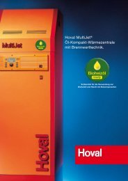 Hoval MultiJet® Öl-Kompakt-Wärmezentrale mit Brennwerttechnik.