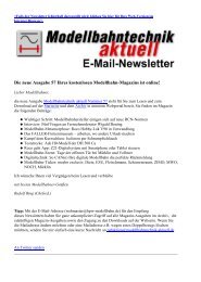 Zum Newsletter - HPW-Modellbahn