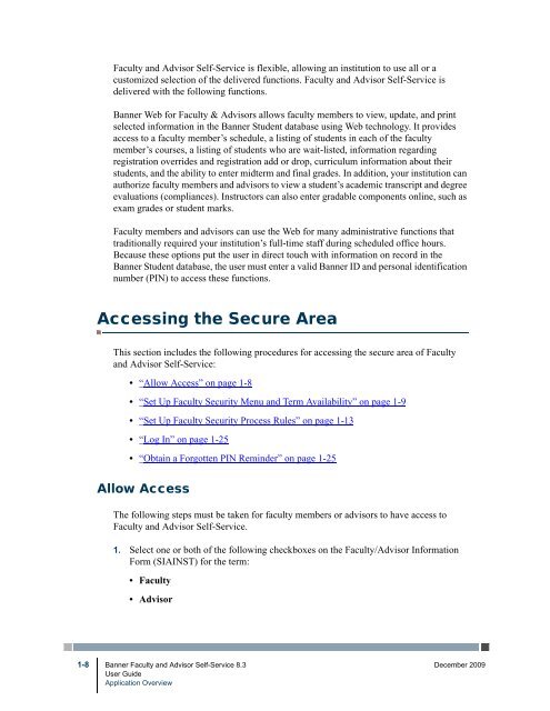 Banner Faculty and Advisor Self-Service / User Guide / 8.3