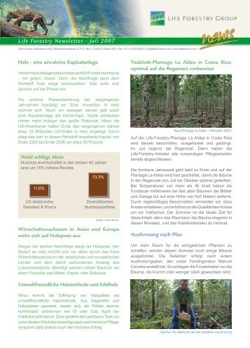 Life Forestry Newsletter - Juli 2007