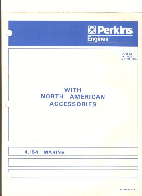 Perkins 4-154 Parts Manual