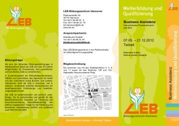Flyer Business Assistenz - LEB Niedersachsen