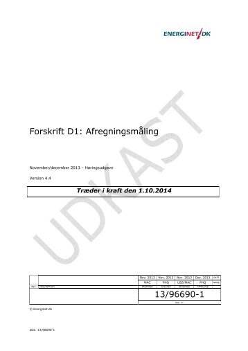 Forskrift D1_Høring 13 11 13_inkl præcisering af kap ... - Energinet.dk