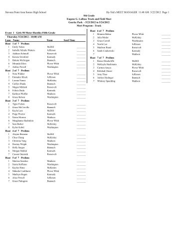 5th Grade Clerk Sheet - Let's Move In Point