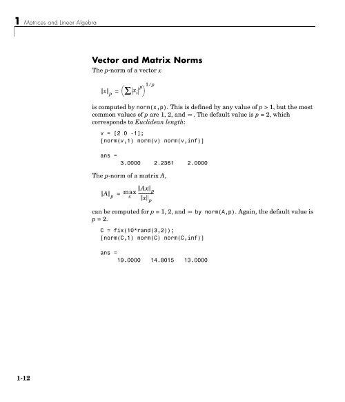 MATLAB Mathematics - SERC - Index of