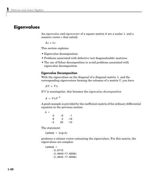 MATLAB Mathematics - SERC - Index of