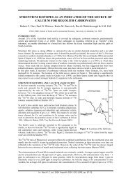 STRONTIUM ISOTOPES AS AN INDICATOR OF THE ... - CRC LEME