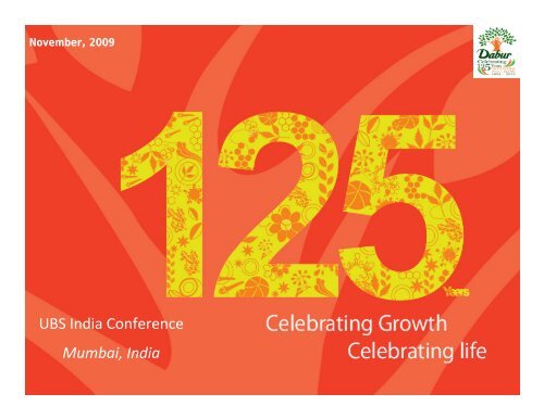 UBS India Conference Mumbai, India - Dabur India Limited