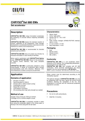 CHRYSO Xel 680 EMx