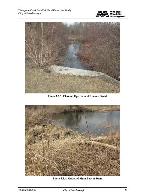 Thompson Creek Flood Study Report - City of Peterborough
