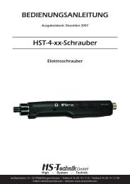 HST-4-xx-Schrauber BEDIENUNGSANLEITUNG - HS-Technik