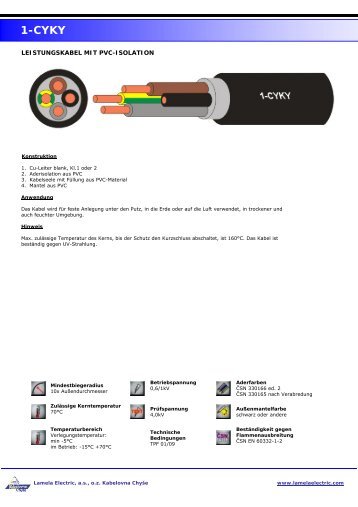 1-CYKY - LAMELA ELECTRIC, a.s.