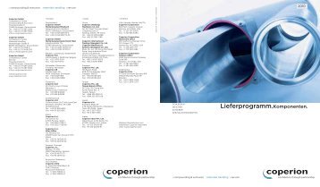Lieferprogramm Komponenten - Deutsch - Coperion