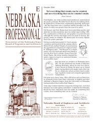 BOE 0410.indd - Nebraska Board of Engineers and Architects