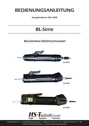 Download Bedienungsanleitung (PDF) - HS-Technik