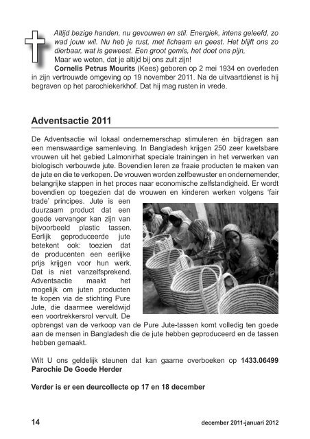 Informatieblad van De Goede Herder Reeuwijk december 2011 ...
