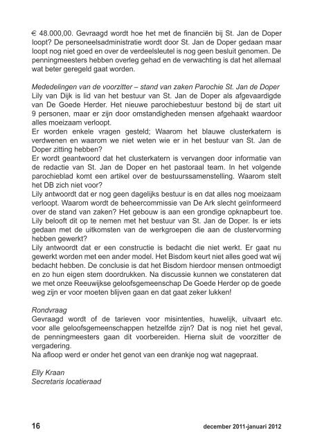 Informatieblad van De Goede Herder Reeuwijk december 2011 ...