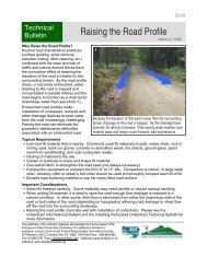 Raising the Road Profile Technical Bulletin - Center for Dirt and ...