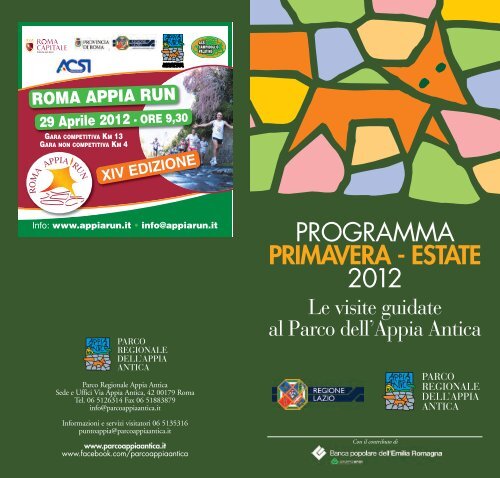 PROGRAMMA PRIMAVERA - ESTATE 2012 - Parco Appia Antica