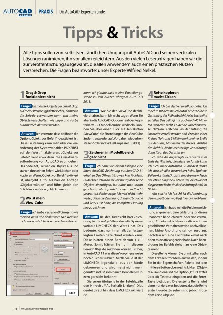 Leseprobe AUTOCAD & Inventor Magazin 2013/04