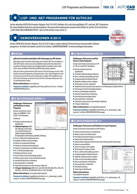 Leseprobe AUTOCAD & Inventor Magazin 2013/04