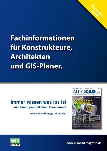 Leseprobe AUTOCAD & Inventor Magazin 2013/04