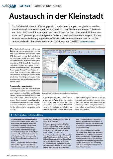 Leseprobe AUTOCAD & Inventor Magazin 2013/04