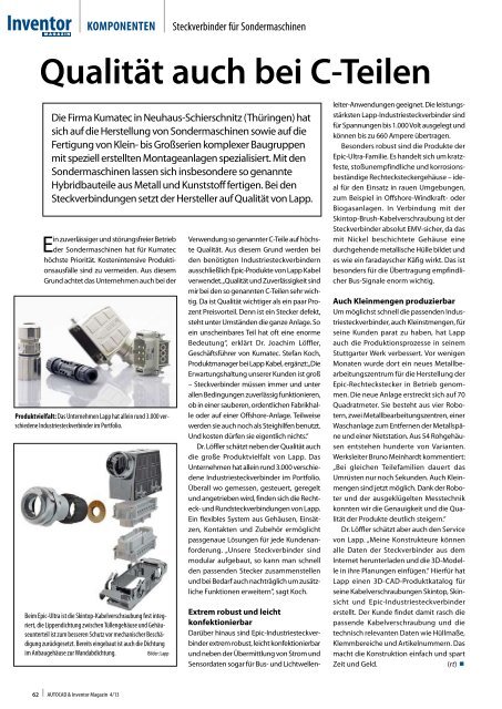 Leseprobe AUTOCAD & Inventor Magazin 2013/04