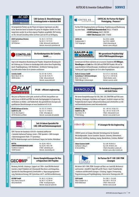 Leseprobe AUTOCAD & Inventor Magazin 2013/04