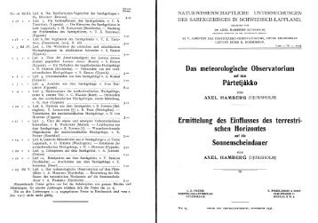 Das meteorologische Observatorium auf dem ... - Axel Hamberg