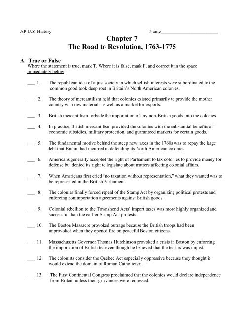 British Laws Road To Revolution Student Worksheet Answers Student Gen