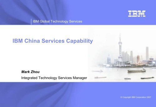 IBM China Services Capability