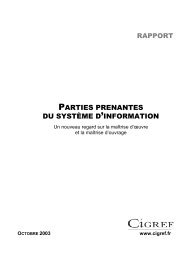 Parties prenantes du SI _ roles et organisation - Cigref