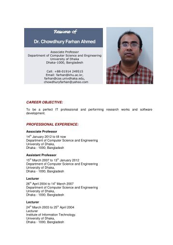 Dr. Chowdhury Farhan Ahmed - Prof. Byeong-Soo Jeong